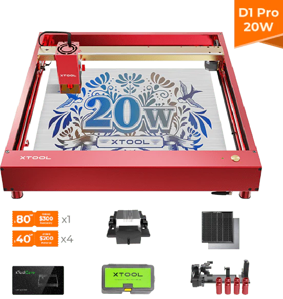 xTool D1 Pro 20W 生产力套件 - 基本版